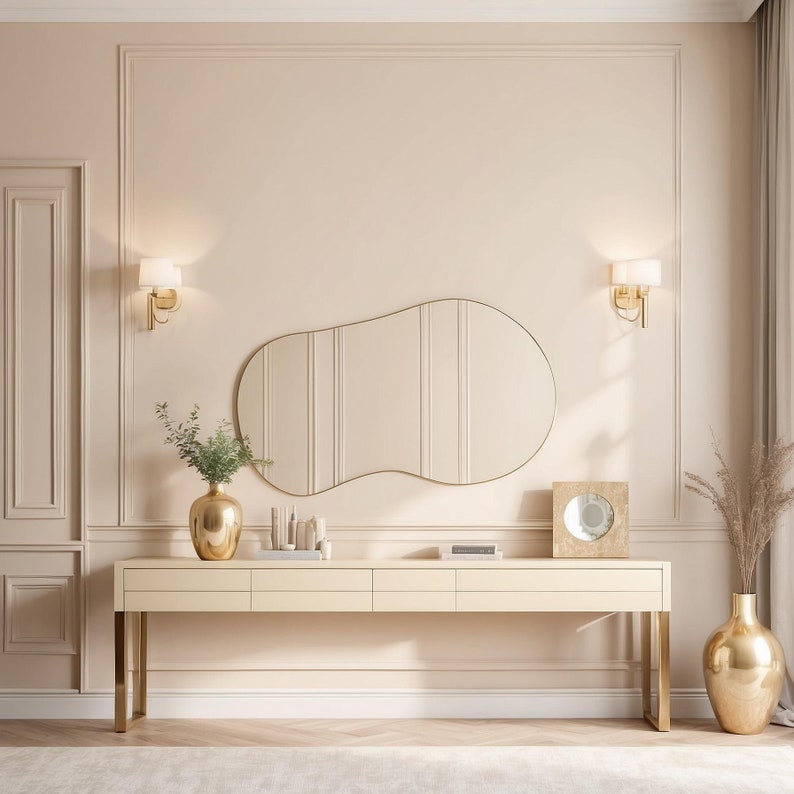 Asymmetrical Frameless Mirror