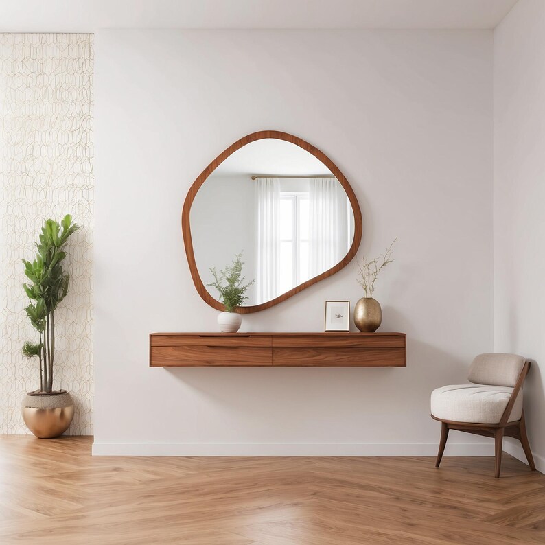 Квадратнае люстэрка - Асіметрычны дызайн - 2