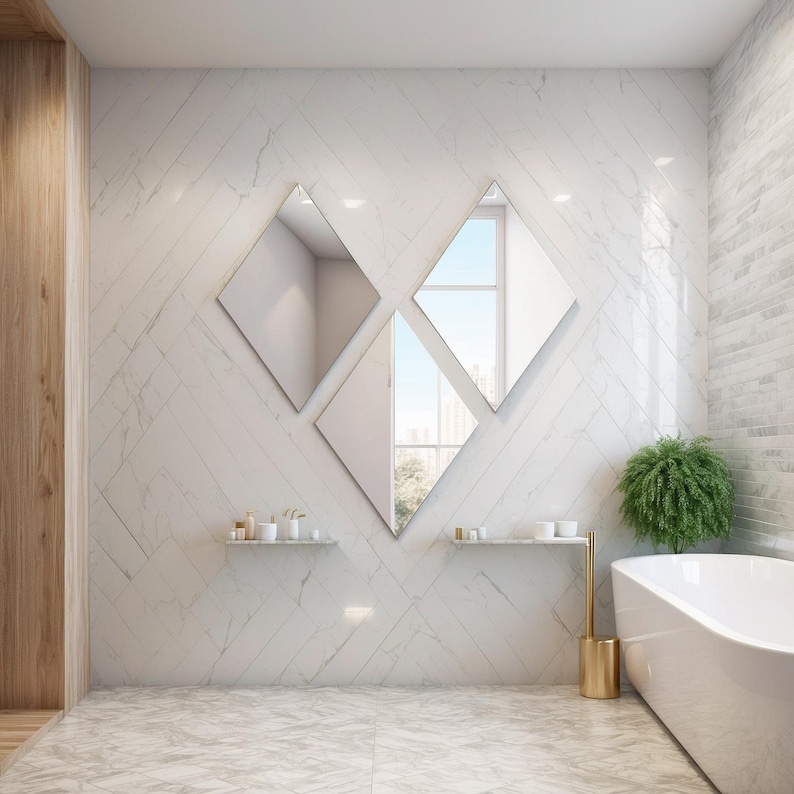 Diamond Mirror Set - 3 Piece Collection