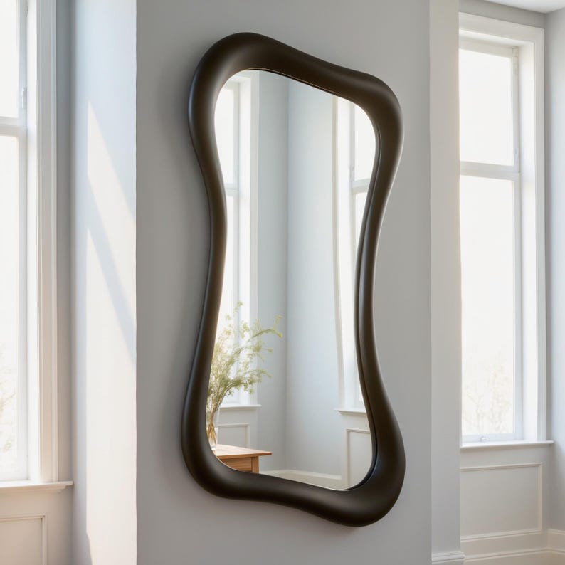 Full Length Mirror - Handcrafted Wood Frame - 10