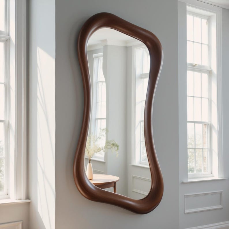 Full Length Mirror - Handcrafted Wood Frame - 2