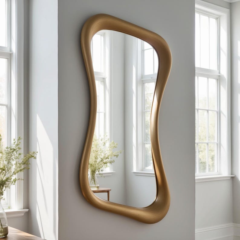 Full Length Mirror - Handcrafted Wood Frame - 5