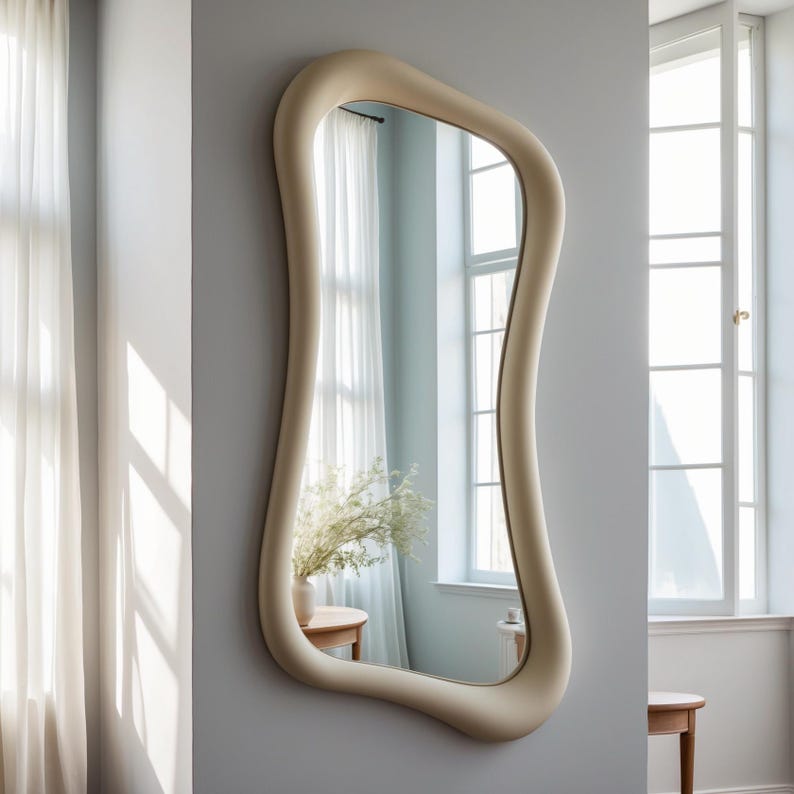 Full Length Mirror - Handcrafted Wood Frame - 7