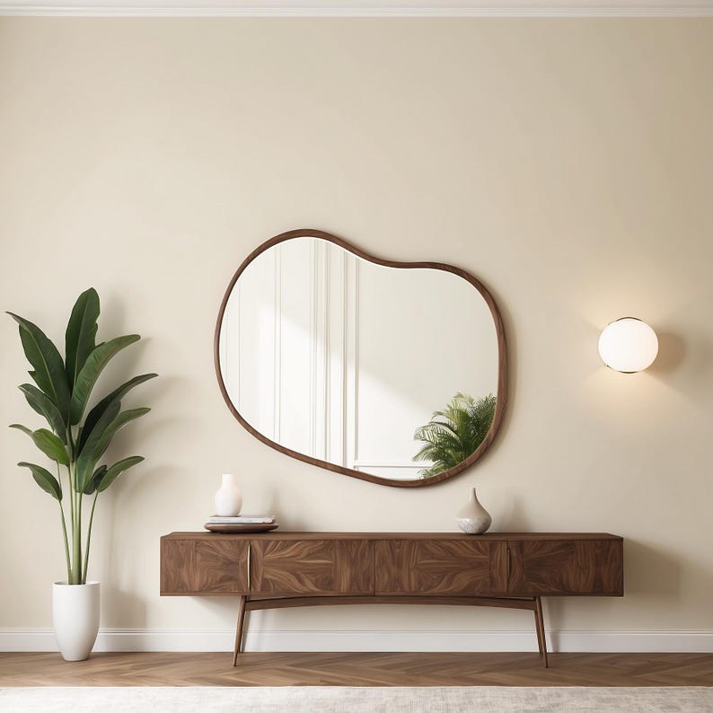 Sgeadachadh balla le sgàthan - Dealbhadh gun fhrèam - 10