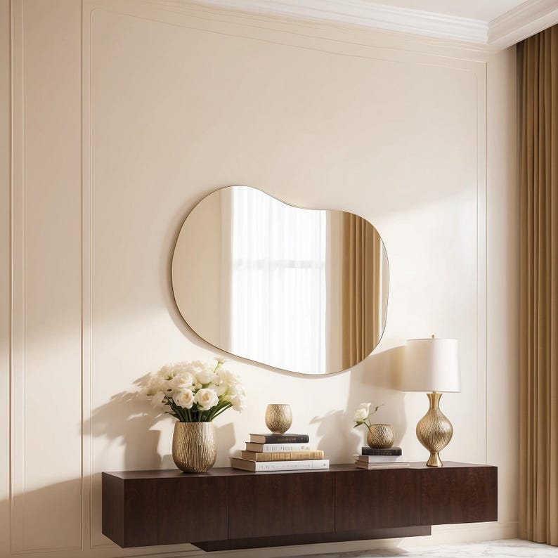 Sgeadachadh balla le sgàthan - Dealbhadh gun fhrèam - 3