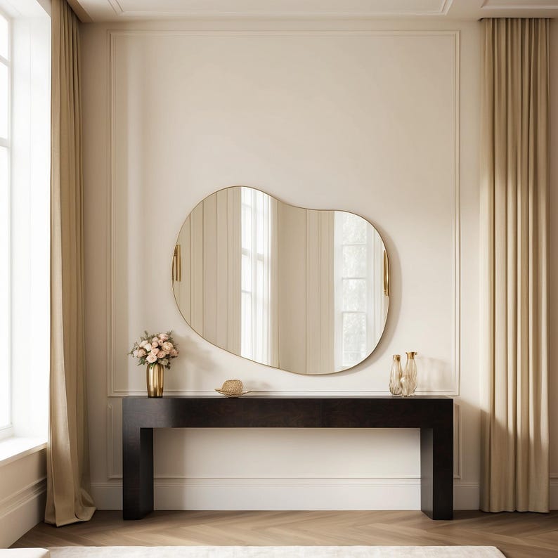 Sgeadachadh balla le sgàthan - Dealbhadh gun fhrèam - 5