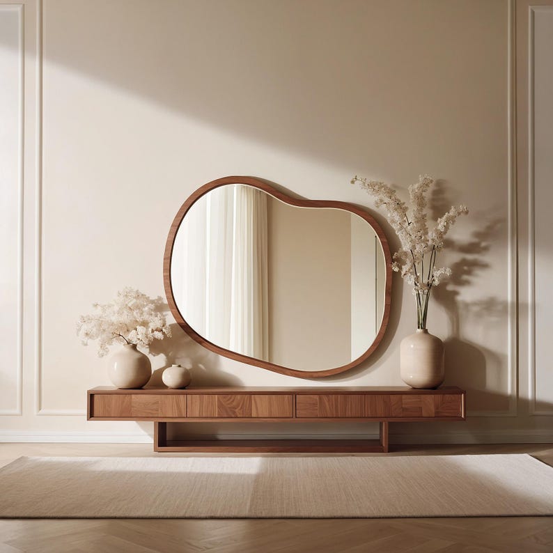 Sgeadachadh balla le sgàthan - Dealbhadh gun fhrèam - 7