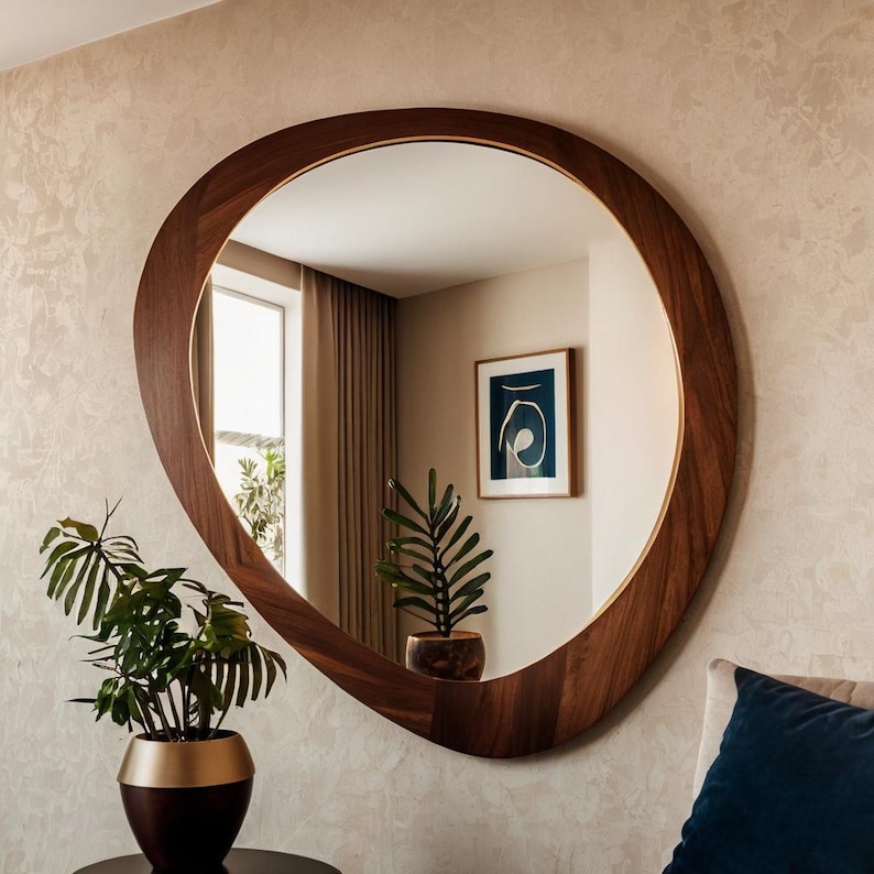 Multi-Purpose Wooden Frame Mirror - 10