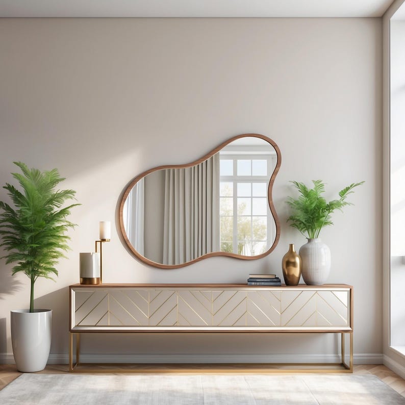 Sgàthan neo-chothrom le frèam fiodha - 5