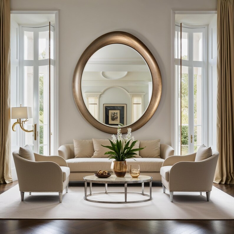 Sgàthan le frèam daraich chnò-dharaich - 5